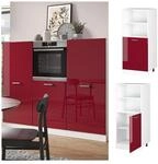 Vicco Backofenumbauschrank K&uuml;chenschrank K&uuml;chenzeile R-Line 60 cm Wei&szlig; Bordeaux