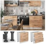 Vicco Schubladenunterschrank K&uuml;chenschrank K&uuml;chenm&ouml;bel Fame-Line Wei&szlig; 80 cm