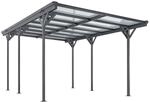 Juskys Carport mit Flachdach 5x3 m &ndash; freistehende &Uuml;berdachung aus Aluminium mit