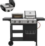 El Fuego&reg; 3in1 Kombigrill "Boston" Gasgrill, Pizzaofen und Edelstahl-Plancha