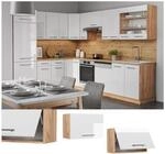 Vicco H&auml;ngeschrank K&uuml;chenschrank K&uuml;chenm&ouml;bel Fame-Line Eiche Wei&szlig; modern 60 cm