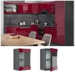 VICCO K&uuml;chenschrank H&auml;ngeschrank H&auml;ngeglasschrank 40 cm R-Line Anthrazit
