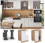 Vicco Unterschrank K&uuml;chenschrank K&uuml;chenm&ouml;bel Fame-Line Eiche Wei&szlig; modern 60 cm
