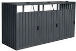 HOME DELUXE M&uuml;lltonnenbox dreit&uuml;rig CUBO - 3x 240L