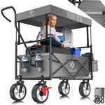 KESSER&reg; Bollerwagen faltbar mit Dach Handwagen Transportkarre Ger&auml;tewagen inkl. 2