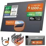 Solarway&reg; All In One Balkonkraftwerk mit Speicher 1000W komplett Steckdose - 1,6 kWh