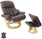 MCA Relaxsessel Windsor XXL, TV-Sessel Hocker, Echtleder 180kg belastbar ~...