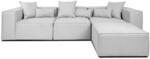 HOME DELUXE Modulares Sofa VERONA L - 327 x 207 cm Hellgrau