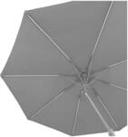 Blumfeldt Calais Sonnenschirm LED Aluminium-Rahmen Polyester-Bespannung UV 50 Grau