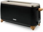 PRINCESS 142361 Pure Toaster (Langschlitztoaster, 1 Scheibe, 1000 W, Metall, schwarz,