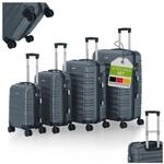 Juskys Hartschale Kofferset Rom Reisekoffer 4 teilig - Zahlenschloss, 360&deg; Rollen -