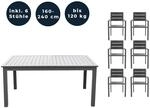 HOME DELUXE Garten-Sitzgruppe ausziehbar CASA MADERA - 160/240 x 100 cm 6...