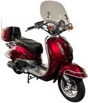 Alpha Motors Motorroller Retro Firenze 50 ccm 45 kmh EURO 5 weinrot