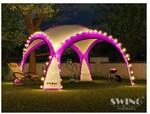 Swing&Harmonie LED Event Pavillon 3,6 x 3,6m DomeShelter Garten Pavillion inkl.