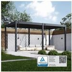 Weide Classic Pergola Aluminium freistehend 3 x 5,3 M Lamellendach anthrazit?