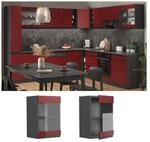 Vicco Glash&auml;ngeschrank K&uuml;chenschrank K&uuml;chenm&ouml;bel R-Line J-Shape Anthrazit...