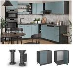 Vicco Eckunterschrank K&uuml;chenschrank R-Line Solid Anthrazit Blau Grau 86 cm modern