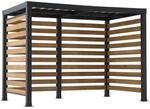 Sunjoy Stahl Pergola/Pavillon MARAO - 191cm x 313cm, schwarz/braun