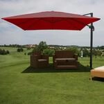 Gastronomie-Ampelschirm MCW-A96, Sonnenschirm 3x3m (&Oslash;4,24m) Polyester Alu/Stahl 23kg
