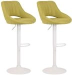 CLP Barhocker 2er Set h&ouml;henverstellbar mit Lehne Milet, Barst&uuml;hle gepolstert