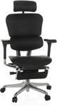 hjh OFFICE Luxus Chefsessel ERGOHUMAN PLUS LEGPRO GEN2 Leder mit Armlehnen