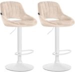 CLP Barhocker 2er Set h&ouml;henverstellbar mit Lehne Milet, Barst&uuml;hle gepolstert