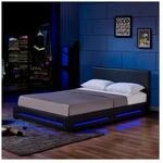 HOME DELUXE LED Bett ASTEROID - 140 x 200 cm Schwarz