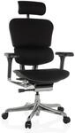 hjh OFFICE Luxus Chefsessel ERGOHUMAN GEN2 Stoff mit Armlehnen (h&ouml;henverstellbar)