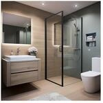HOME DELUXE Duschkabine LIVIA Chrom - 90 x 195 cm