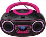 Denver TDB-212 tragbarer CD-Player mit DAB+/FM-Radio und Bluetooth, pink