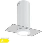 Beretta Premium Inselabzugshaube App Ab-/Umluft 544m&sup3;/h LED Aktivkohlefilter Wei&szlig;
