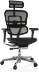 hjh OFFICE Luxus Chefsessel ERGOHUMAN GEN2 Leder/Netzstoff mit Armlehnen