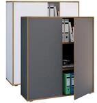 VCM Holz B&uuml;roschrank Ordner Aktenschrank B&uuml;rom&ouml;bel Schrank Salia 3-fach Breite 100