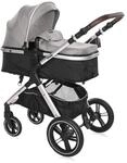Lorelli Kinderwagen 2 in 1 Viola mit Adaptern, umbaubarer Sportsitz, bis 22 kg grau