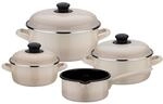 GSW Kochtopf-Set Creme Shadow 7-tlg.