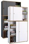 VCM Holz B&uuml;roschrank Ordner Aktenschrank B&uuml;rom&ouml;bel Schrank Salia 5-fach Breite 100