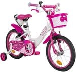 Actionbikes Kinderfahrrad Daisy 16 Zoll, pink, St&uuml;tzr&auml;der, Korb,...