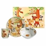 Ritzenhoff & Breker Kindergeschirr mit Platzset Waldtiere 4er Set