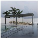 Weide Deluxe Plus Elektrisch Pavillon Terrassen&uuml;berdachung Alu Led 4 X 8 M