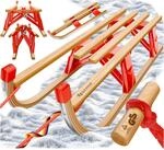 KESSER&reg; Holzschlitten Premium Schlitten faltbar Kinder Faltschlitten...