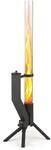 GARDENFLARE Feuerrohr aus Edelstahl in Schwarz f&uuml;r Outdoor-Bereiche