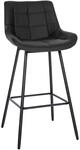 CLP Barhocker Weston I Gepolsterter Sitz Mit Steppmuster I Metallgestell Mit