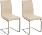 CLP 2er Set Esszimmerstühle Belfort Mit Stoffbezug I Pflegeleichte Freischwinger Mit CLP 2er Set Esszimmerstühle Belfort Mit Stoffbezug I Pflegeleichte Freischwinger Mit