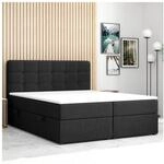 M-Punkt Boxspringbett Prag inkl. VISCO Topper (180 x 200 cm) mit Bettkasten