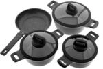 Kochgeschirr Set 7-tlg Topfset Koch-/Braten-Topf-Set Induktion