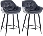 CLP 2er Set Barhocker Gibson - Tresenstuhl Mit Fu&szlig;st&uuml;tze - 2 x Tresenhocker
