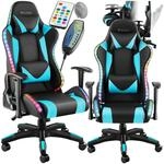 tectake&reg; Gamingstuhl, ergonomische Form, mit verstellbarer R&uuml;ckenlehne,