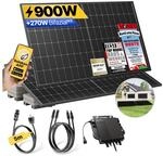 Balkonkraftwerk 900W/800W Solaranlage mit Garten Halterung Steckerfertig WIFI