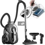 tectake&reg; Staubsauger, 900 W, beutellos, HEPA-Filter, 3 l Staubbeh&auml;lter, 43 x 27 x