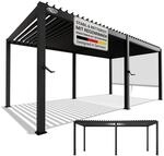 Juskys Lamellendach Tahiti 3x5,9 m - Stahl Pergola - Terrassen&uuml;berdachung stabil -